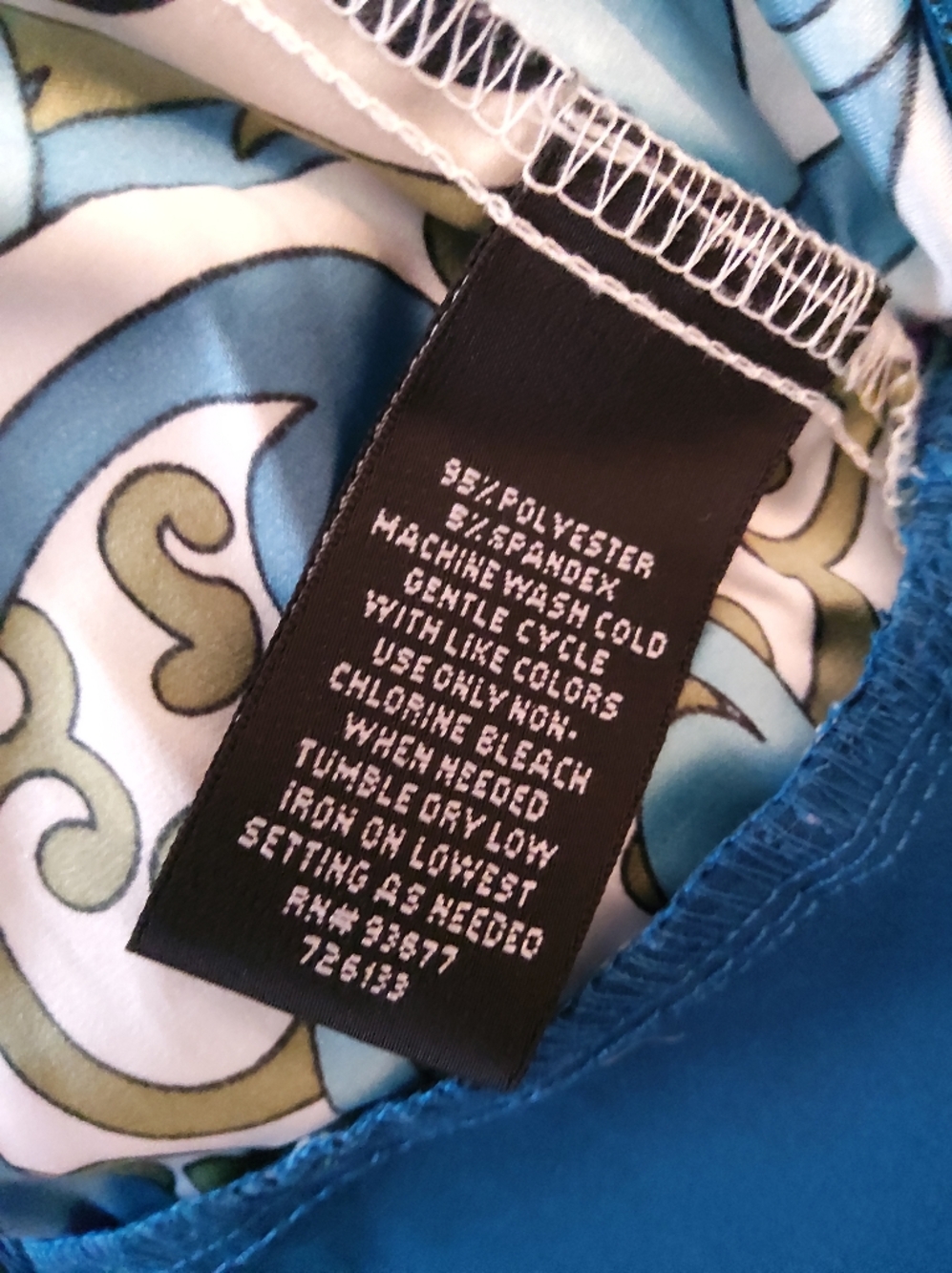 Nicole Blue Multi-Print Tie-Neck Tunic - Picture 9 of 9
